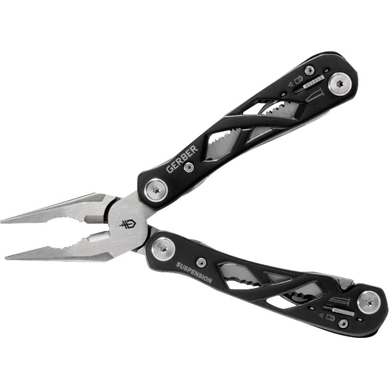 SUSPENSION MULTI-PLIER - LAME 152MM - 11 OUTILS - MANCHE ACIER - ETUI DE TYPE CORDURA