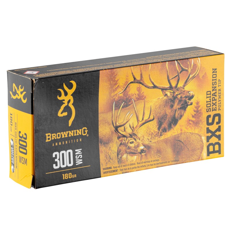 MUNITION GRANDE CHASSE BROWNING CAL. 300 WSM MUNITION GRANDE CHASSE BROWNING CAL. 300 WSM BXS 180 GR - GRANDE CHASSE