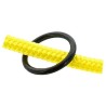 LAISSE ALP APPROCHE RONDE (TRESSE) 180 CM Ø 10 MM 2 MOUSQUETONS - ANNEAU FLOTTANT JAUNE