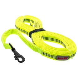LONGE CONFORT PLATE ANTI-DERAPANTE AVEC ELASTIQUE 5 METRES - CANIHUNT- JAUNE 02