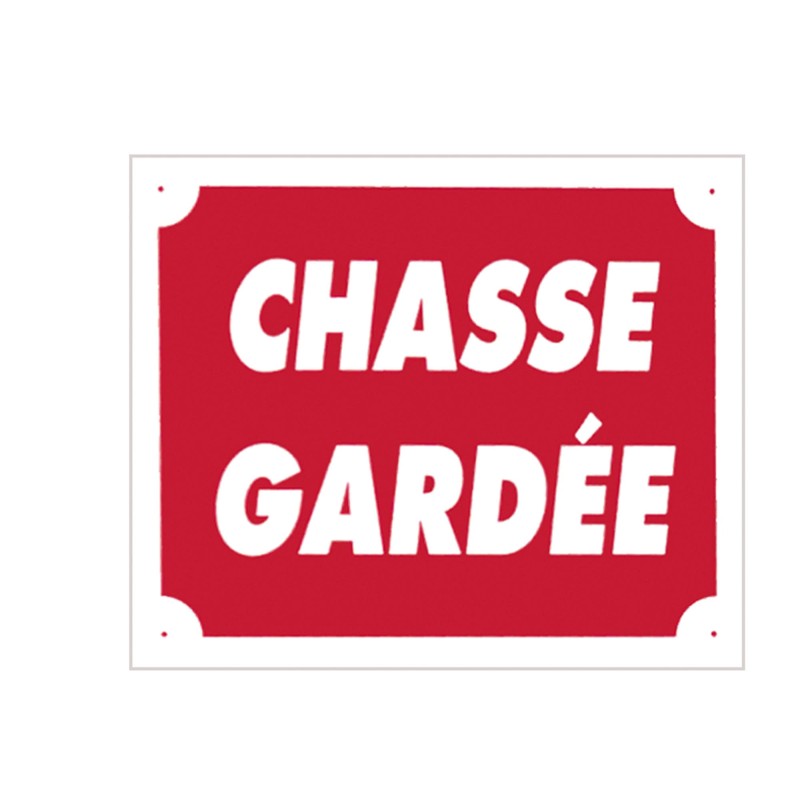 panneau ''chasse gardée'' 30 x 25 cm