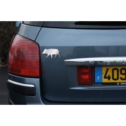 LOGO CHROME 3D SANGLIER