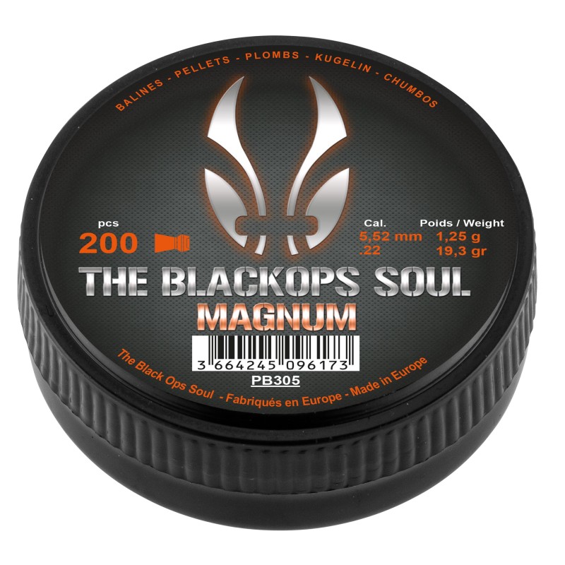 PLOMBS THE BLACK OPS SOUL MAGNUM CAL. 5,5 MM PLOMBS BO THE BLACK OPS SOUL MAGNUM