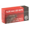 cartouches geco cal. 25 acp-6.35mm - 50 gr fmj