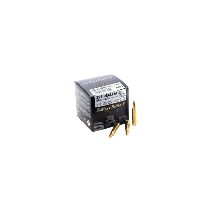 cartouches s&b 33020 cal.223 rem fmj vrac x140