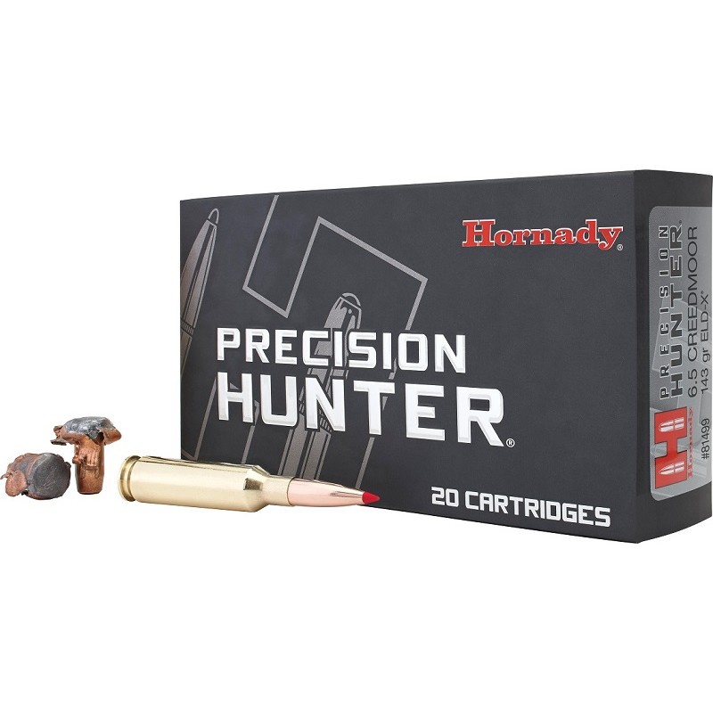 boite 20 cartouchehornady 6.5 creedmoor 143 gr eld-x