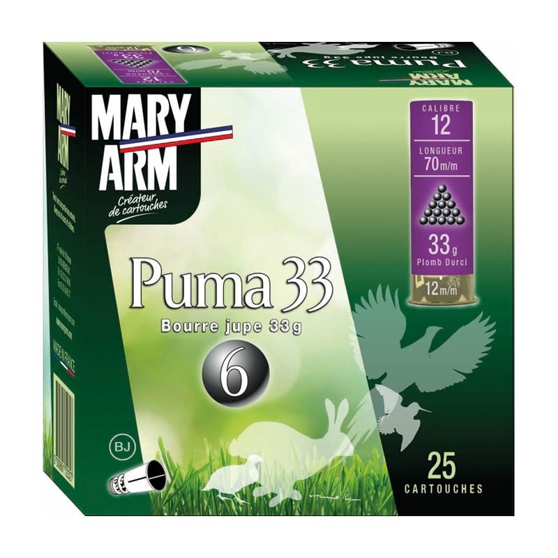 Cartouches MARY ARM Puma 33 - BJ - cal.12