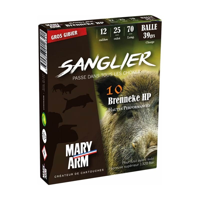 Balles MARY ARM Brenneke Sanglier 39 HP - cal.12