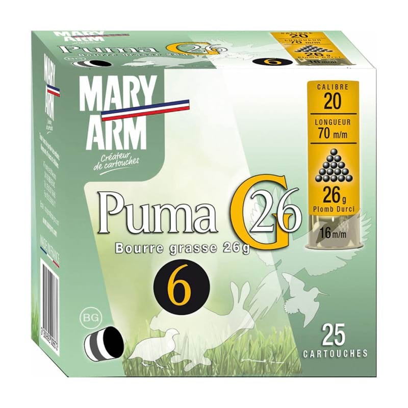 Cartouches MARY ARM Puma G26 - BG - cal.20